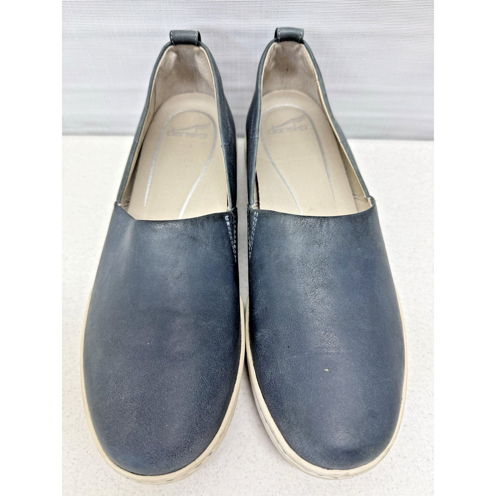 DANSKO Reba  Women's Blue Leather Moc Loafers Shoes 42 /12